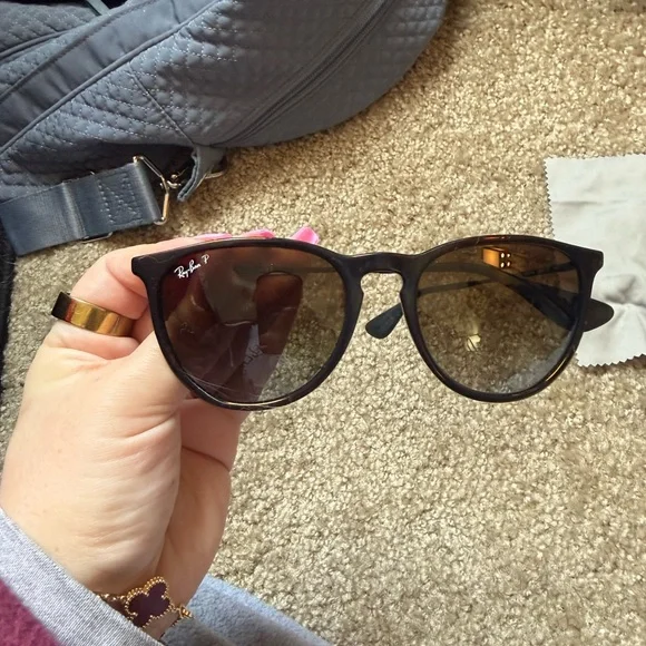 Dark Red Ray-Ban Erika Frame Sunglasses - Picture 3 of 7